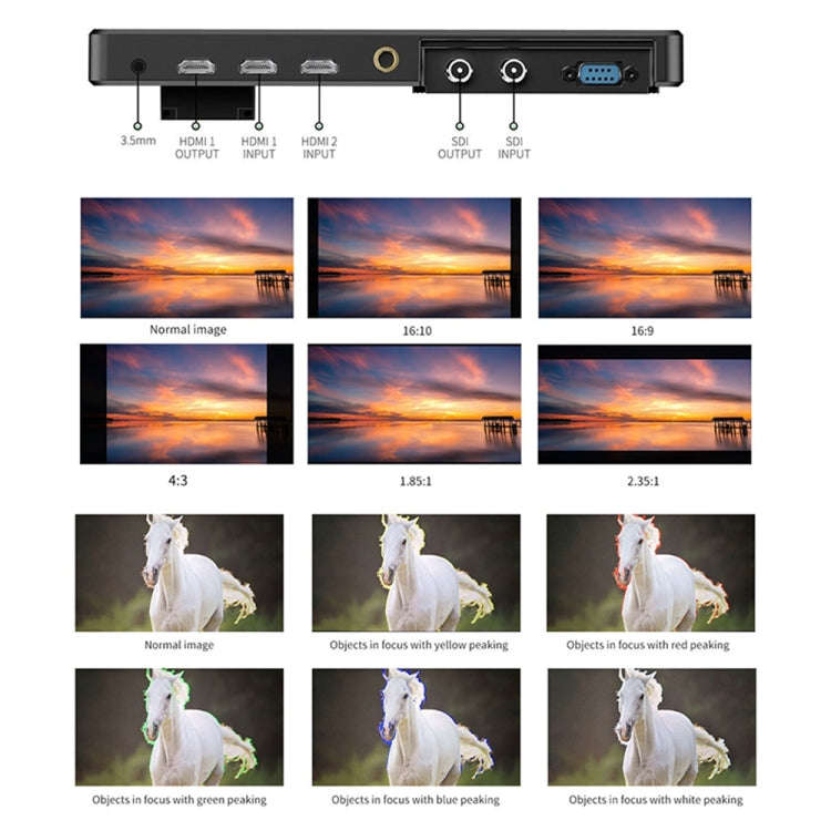 FEELWORLD LUT11S 10.1 inch Ultra High Bright 2000nit Touch Screen DSLR Camera Field Monitor, 3G-S...
