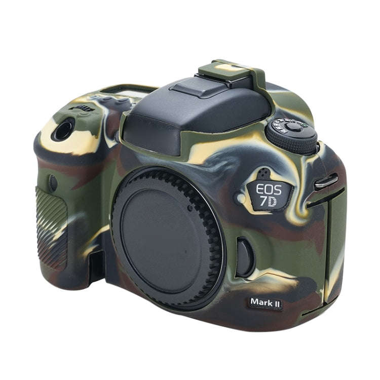 For Canon EOS 7D Mark II Soft Silicone Protective Case (Camouflage)