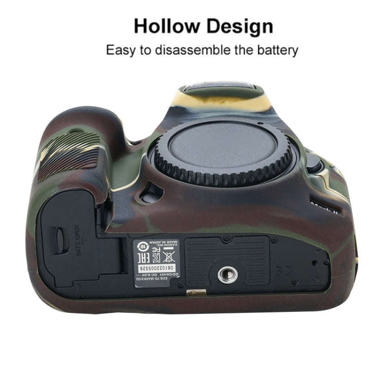 For Canon EOS 7D Mark II Soft Silicone Protective Case (Camouflage)