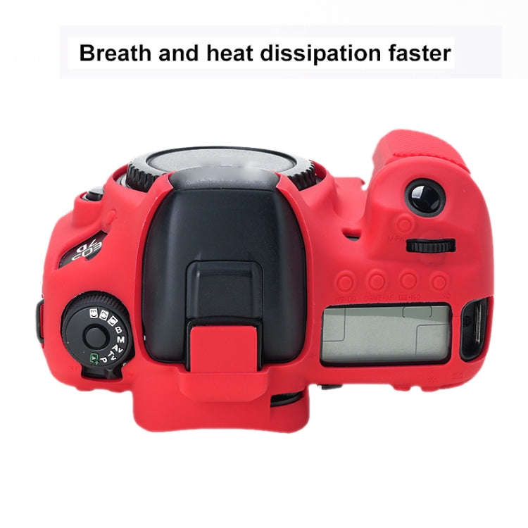 For Canon EOS 7D Mark II Soft Silicone Protective Case (Red)