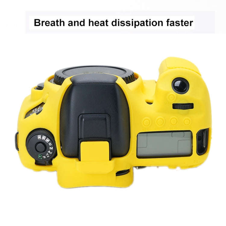 For Canon EOS 7D Mark II Soft Silicone Protective Case (Yellow)