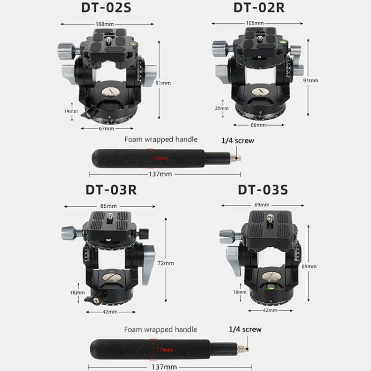 BEXIN DT-02R/S 2D 720 Degree Panorama Heavy Duty Tripod Action Fluid Drag Head with Quick Release...