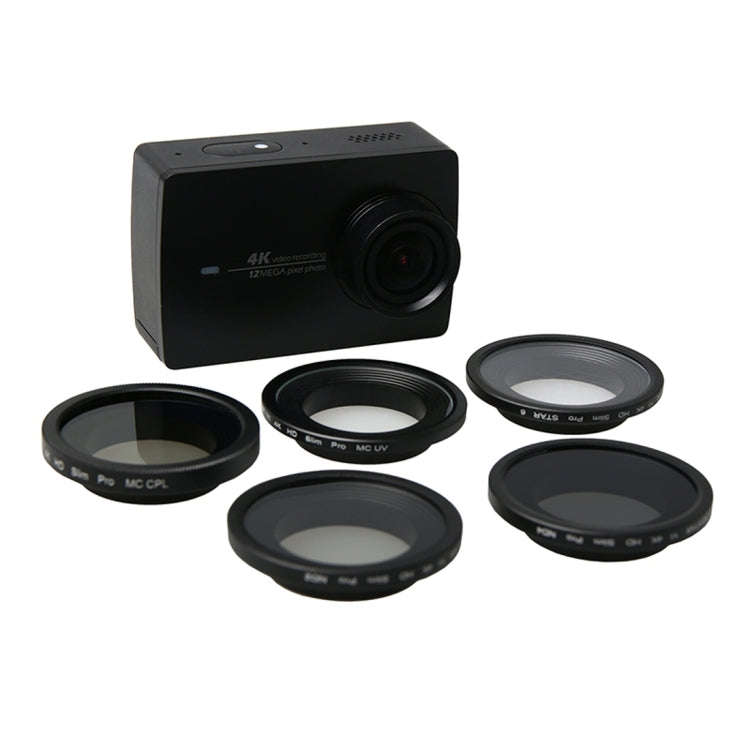 For Xiaomi Xiaoyi Yi II 4K Sport Action Camera Proffesional 34mm Lens Filter(CPL + UV + ND4+ ND2 ...
