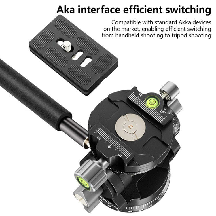 BEXIN DT-03R/S 720 Degree Panorama Heavy Duty Tripod Action Fluid Drag Head with Quick Release Plate