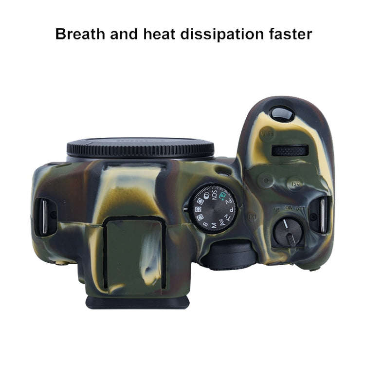 For Canon EOS R7 Soft Silicone Protective Case (Camouflage)