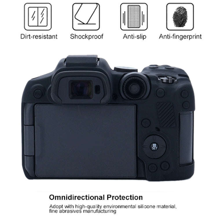 For Canon EOS R7 Soft Silicone Protective Case (Black)