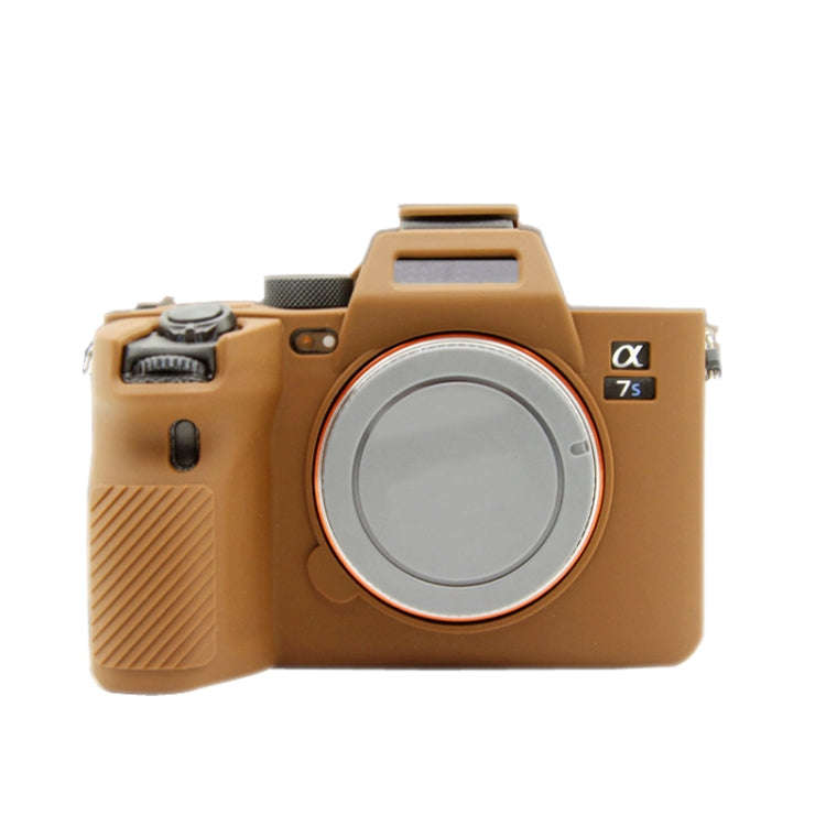 For Sony  A7S III / A7S3 Soft Silicone Protective Case(Coffee)