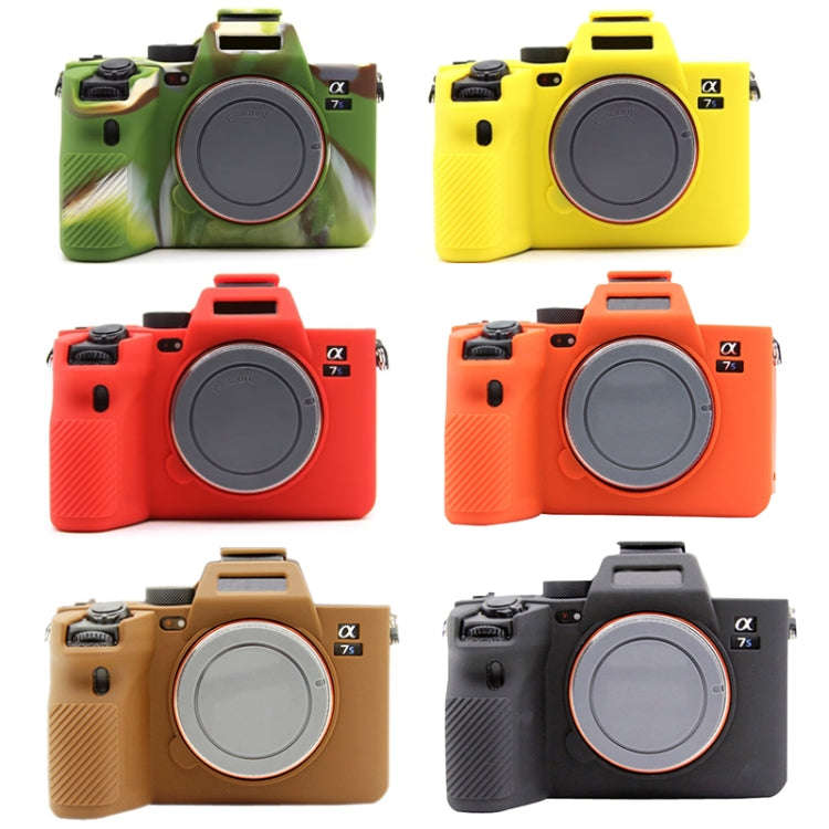 For Sony  A7S III / A7S3 Soft Silicone Protective Case(Camouflage)