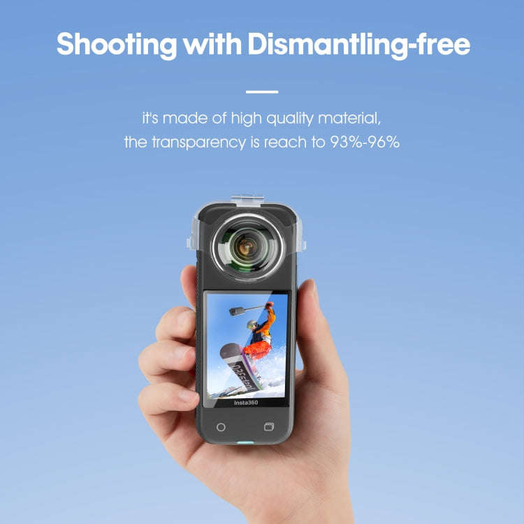 For Insta360 X3 STARTRC No Disassembly Transparent Lens Protection Cover(Transparent)