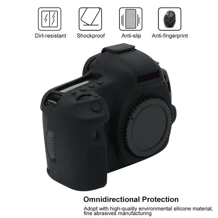 For Canon EOS 5DS Soft Silicone Protective Case (Yellow)