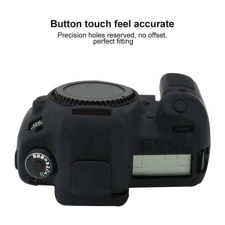 For Canon EOS 5DS Soft Silicone Protective Case (Black)