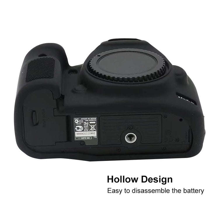 For Canon EOS 5DS Soft Silicone Protective Case (Black)