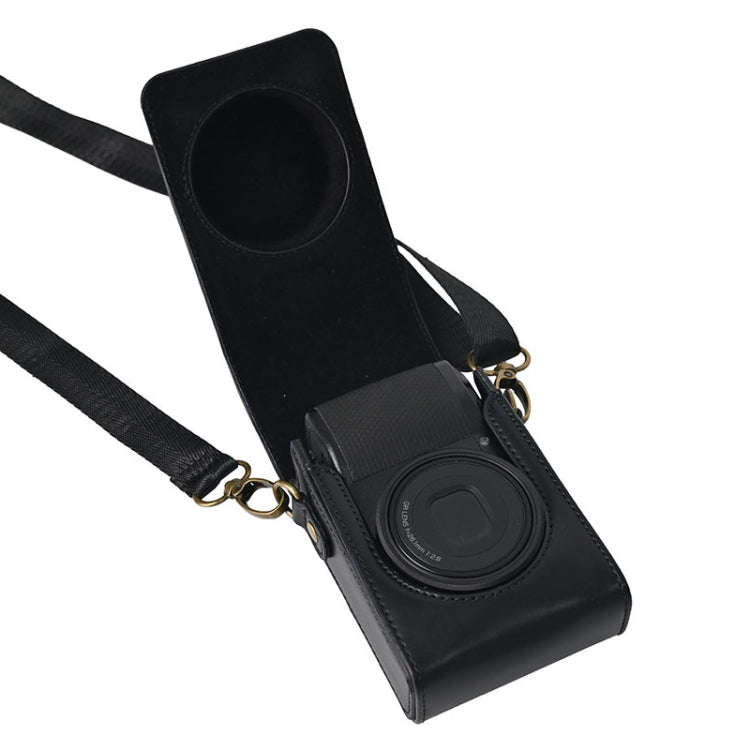 Full Body Camera PU Leather Case Bag with Strap for Ricoh GR / GRII / GRIII, Casio ZR1200 / ZR150...