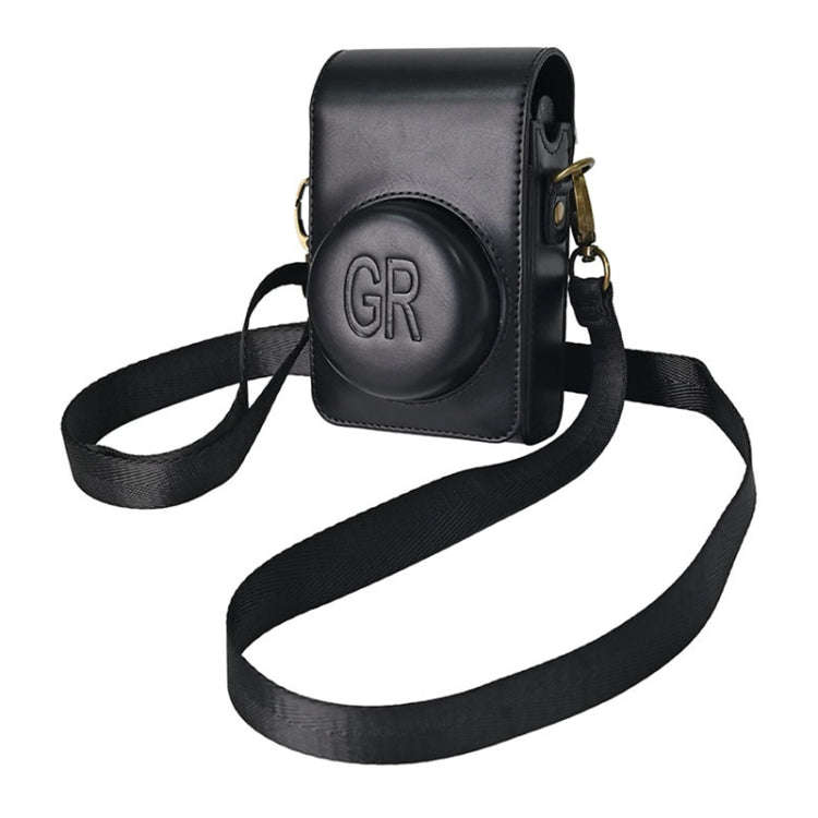Full Body Camera PU Leather Case Bag with Strap for Ricoh GR / GRII / GRIII, Casio ZR1200 / ZR150...