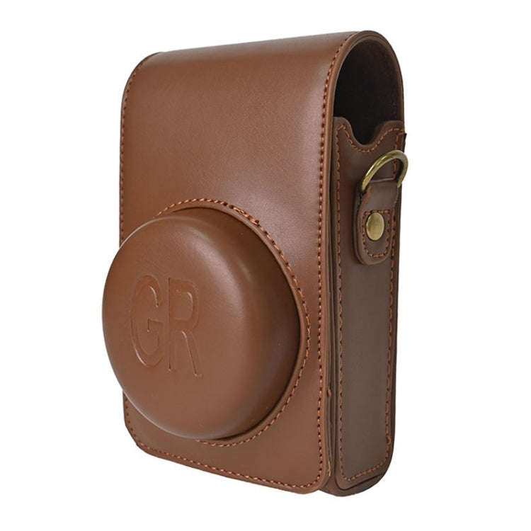 Full Body Camera PU Leather Case Bag with Strap for Ricoh GR / GRII / GRIII, Casio ZR1200 / ZR150...