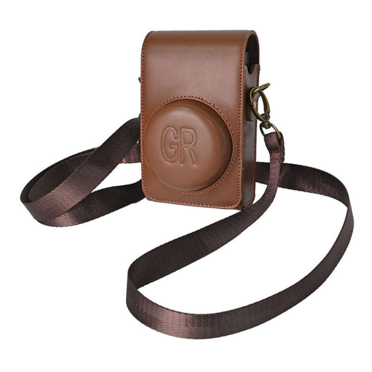 Full Body Camera PU Leather Case Bag with Strap for Ricoh GR / GRII / GRIII, Casio ZR1200 / ZR150...