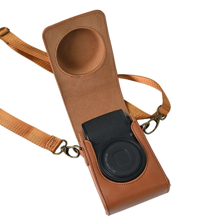 Full Body Camera PU Leather Case Bag with Strap for Ricoh GR / GRII / GRIII, Casio ZR1200 / ZR150...