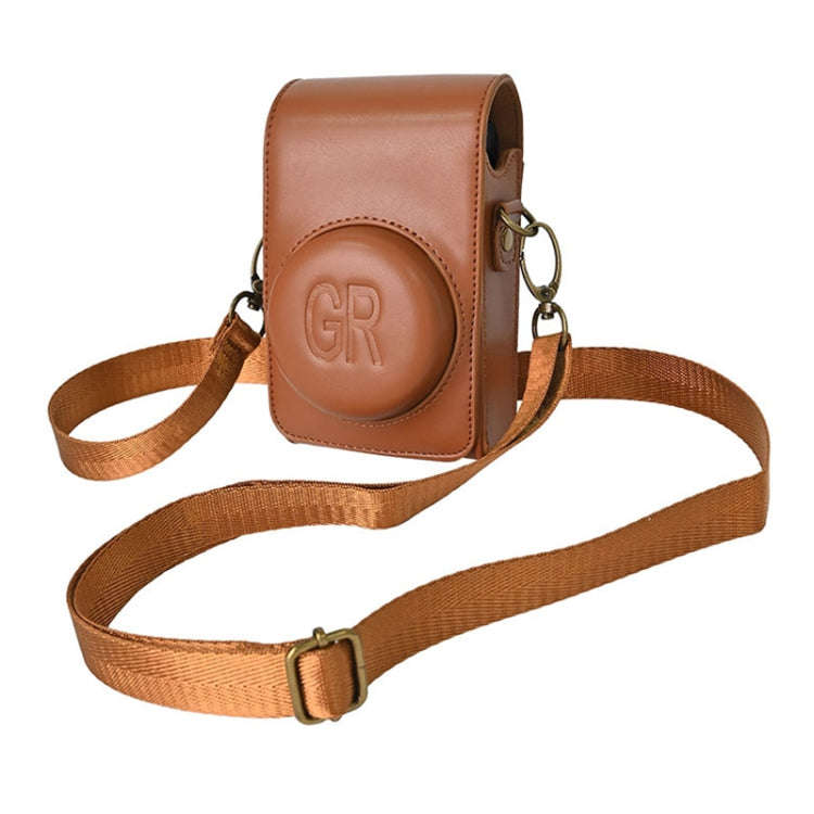 Full Body Camera PU Leather Case Bag with Strap for Ricoh GR / GRII / GRIII, Casio ZR1200 / ZR150...