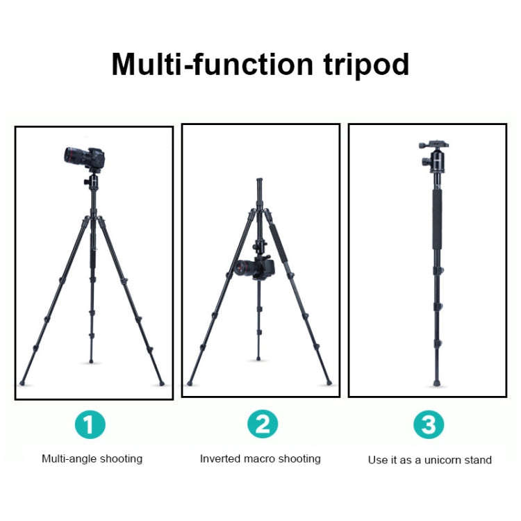 TRIOPO Oubao A-308S Adjustable Portable  Aluminum Alloy Tripod with Ball Head for SLR Camera