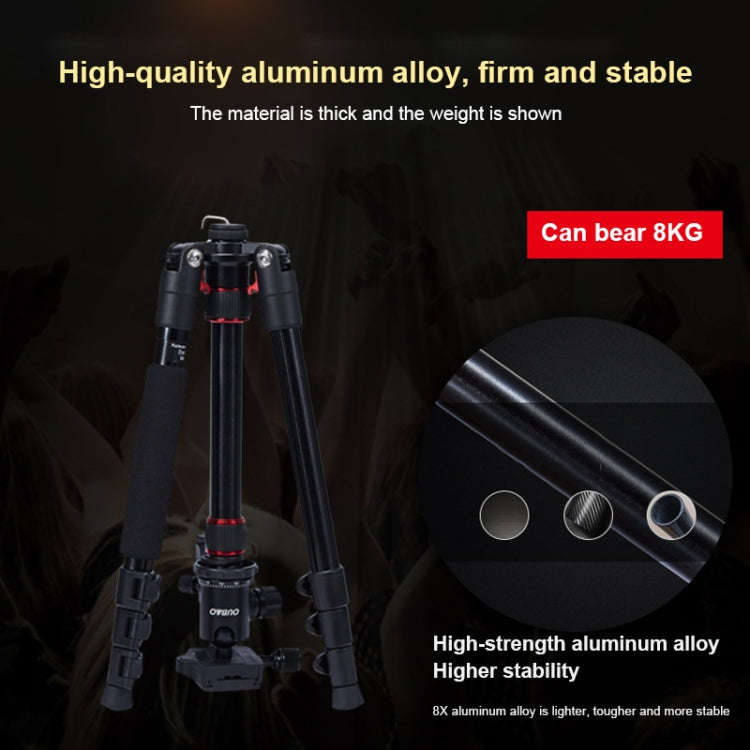 TRIOPO Oubao A-208S Adjustable Portable  Aluminum Alloy Tripod with Ball Head for SLR Camera