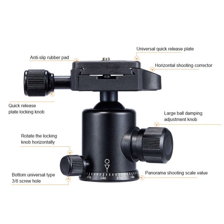 TRIOPO Oubao A-208S Adjustable Portable  Aluminum Alloy Tripod with Ball Head for SLR Camera