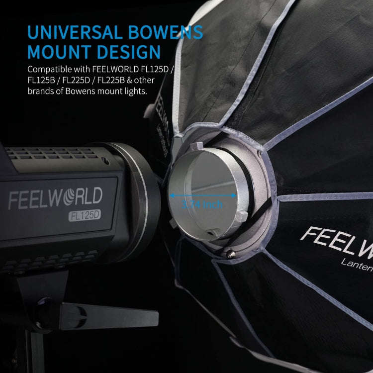 FEELWORLD FSL65 65cm Lantern Softbox Quick Release Diffuser with Bowens Mount