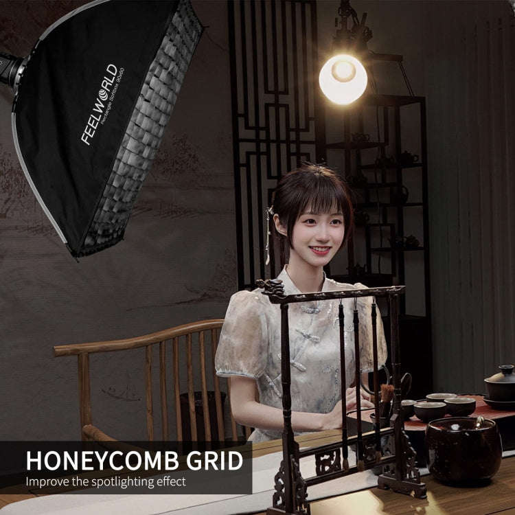 FEELWORLD FSR90 60x90cm Rectangular Softbox Quick Release Bowens Mount Diffuser