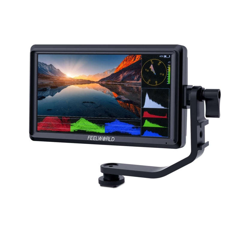 FEELWORLD FW568S 6 Inch On-camera Monitor FHD IPS 3G-SDI 4K HDMI F970 External Power and Install ...