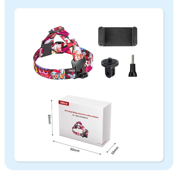 STARTRC Adjustable Head Strap Vlog FPV POV Mount Belt for GoPro, Insta360, DJI Osmo Action and Ot...