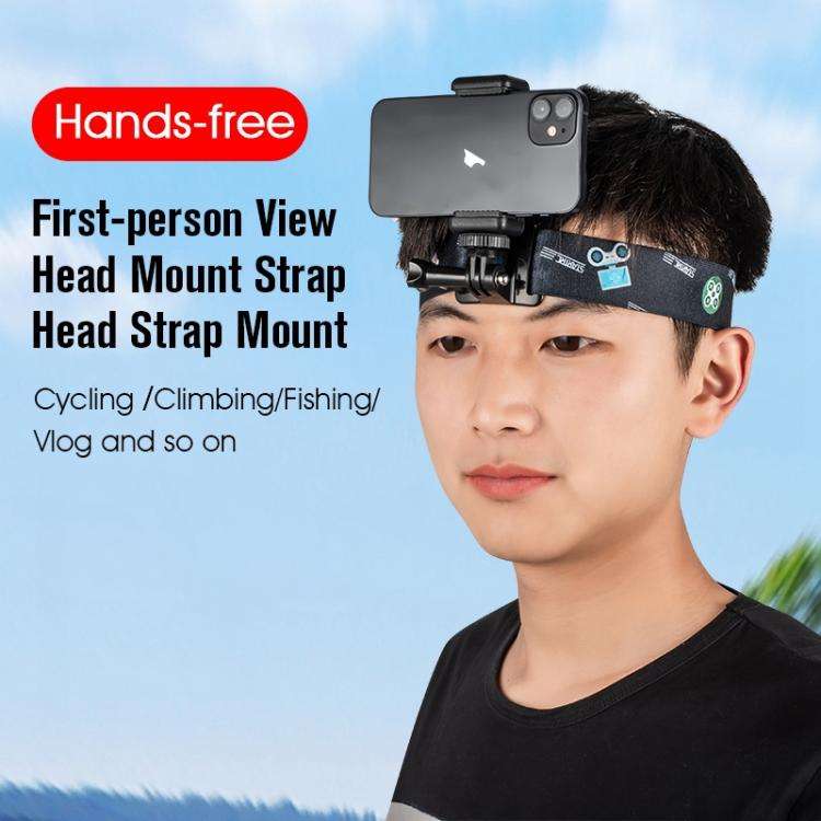 STARTRC Adjustable Head Strap Vlog FPV POV Mount Belt for GoPro, Insta360, DJI Osmo Action and Ot...