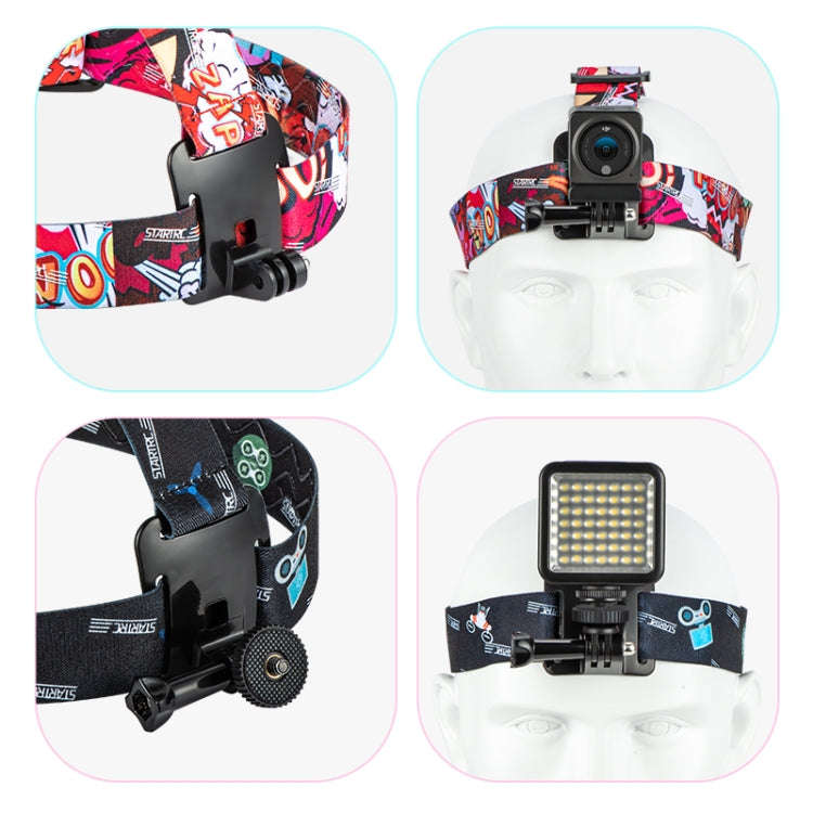 STARTRC Adjustable Head Strap Vlog FPV POV Mount Belt for GoPro, Insta360, DJI Osmo Action and Ot...