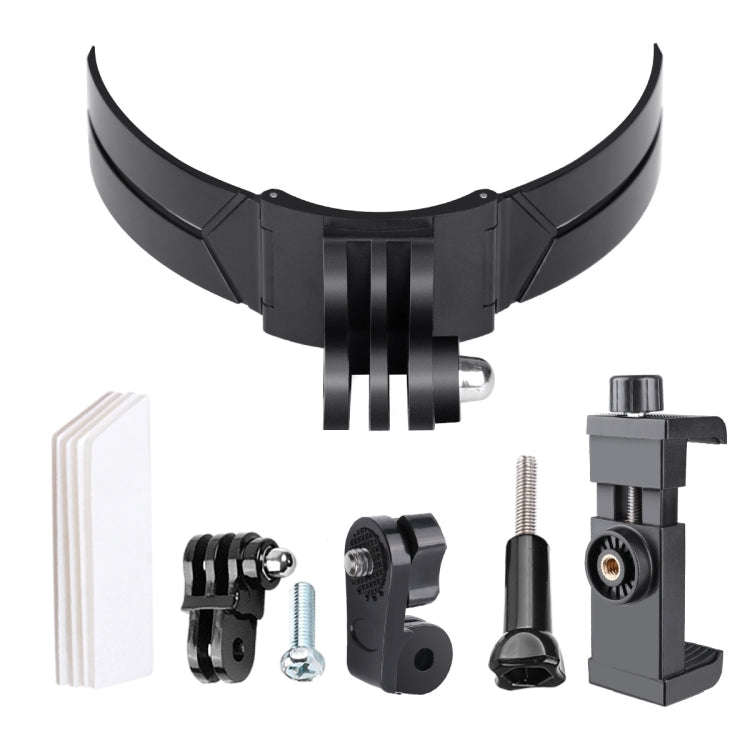 Foldable Bending Action Camera Phone Helmet Mount Kit with J-Hook Buckle & Rotation Phone Clamp &...