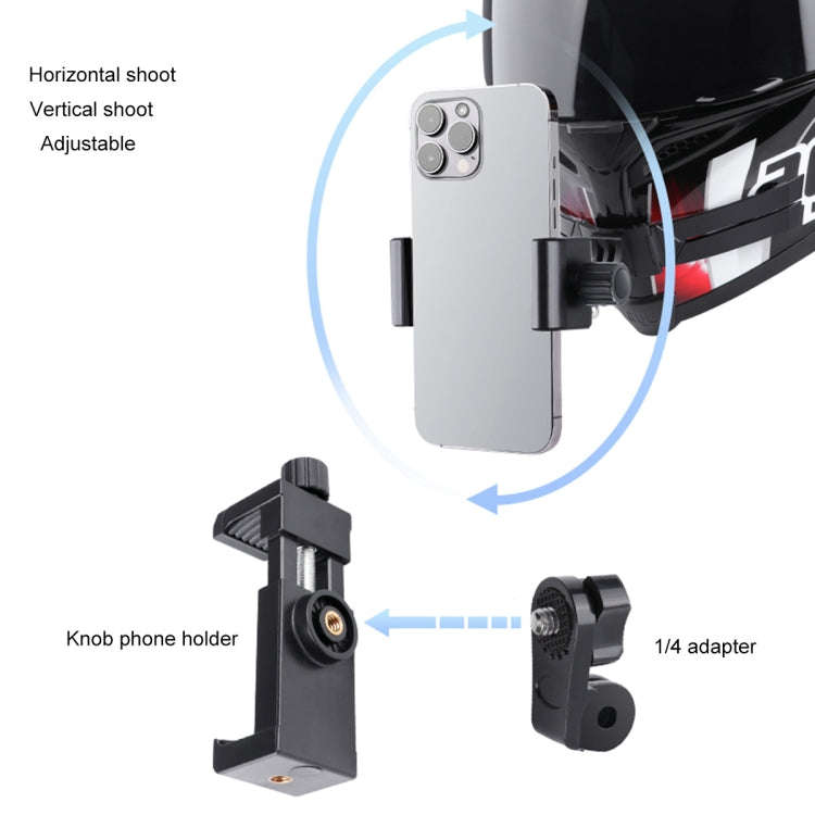 Foldable Bending Action Camera Phone Helmet Mount Kit with J-Hook Buckle & Rotation Phone Clamp &...