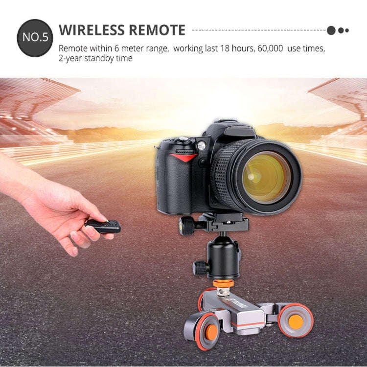YELANGU L4X Camera 3-wheel Dolly II Electric Track Slider 3-Wheel Video Pulley Rolling Dolly Car ...
