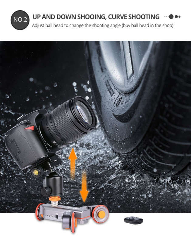 YELANGU L4X Camera 3-wheel Dolly II Electric Track Slider 3-Wheel Video Pulley Rolling Dolly Car ...