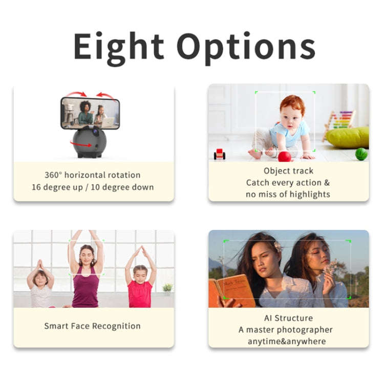Q9 Al Gesture Recognition Two Axis Follow-up Cloud Platform(Dark Gray)