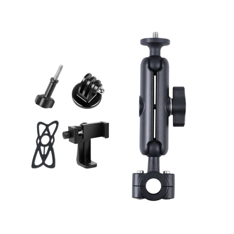 21mm Ballhead Car Front Seat Handlebar Fixed Mount Holder with Tripod Adapter & Screw & Phone Cla...
