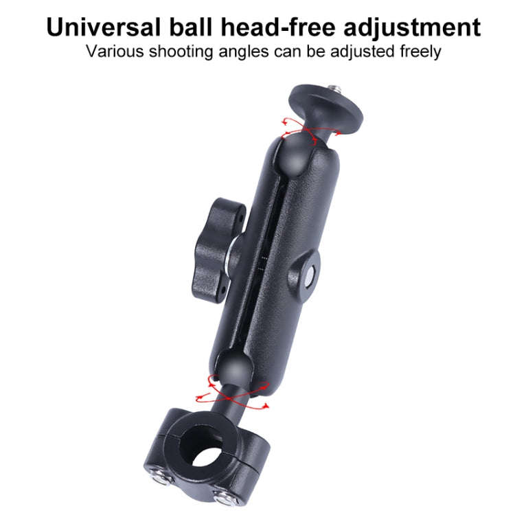 21mm Ballhead Car Front Seat Handlebar Fixed Mount Holder with Tripod Adapter & Screw & Phone Cla...