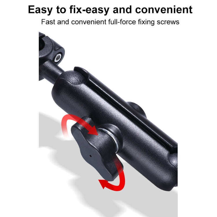 21mm Ballhead Car Front Seat Handlebar Fixed Mount Holder with Tripod Adapter & Screw & Phone Cla...