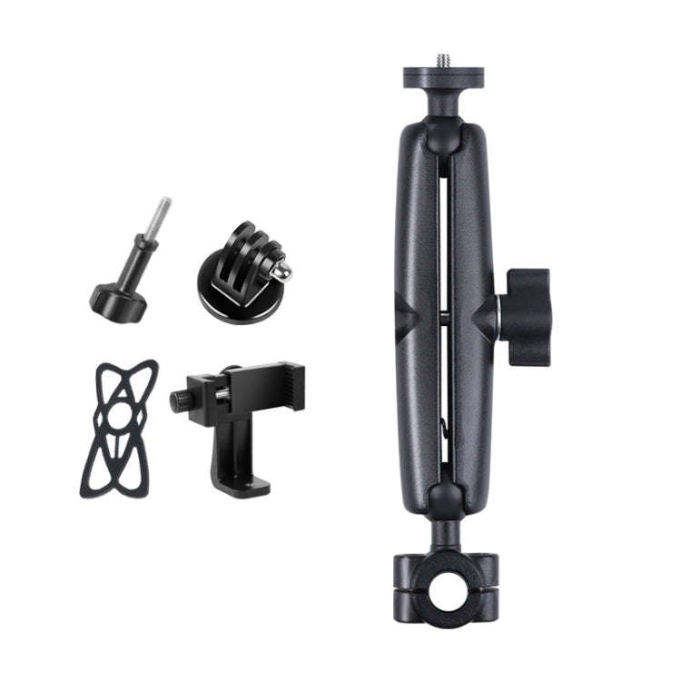 25mm Ballhead Car Front Seat Handlebar Fixed Mount Holder with Tripod Adapter & Screw & Phone Cla...