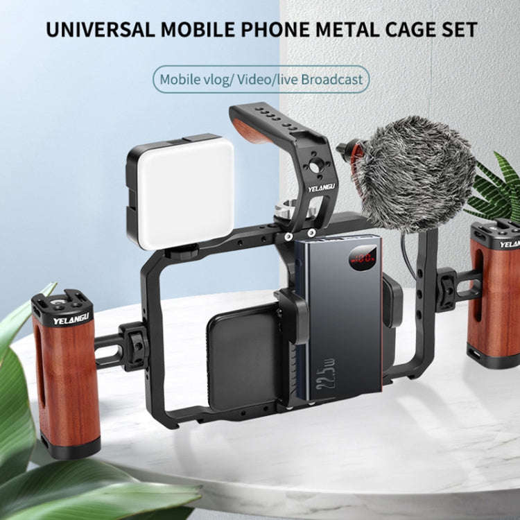 YELANGU LW101 Vlogging Live Broadcast Smartphone Video Rig Handles Stabilizer Kits