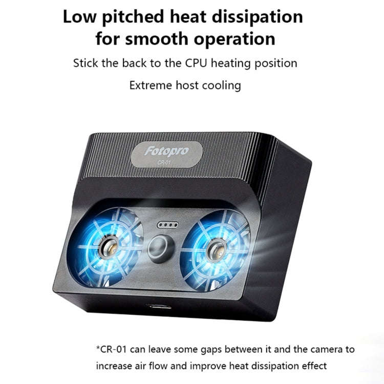 Fotopro CR-01 Camera Cooling Fan Cooler Heat Sink (White)
