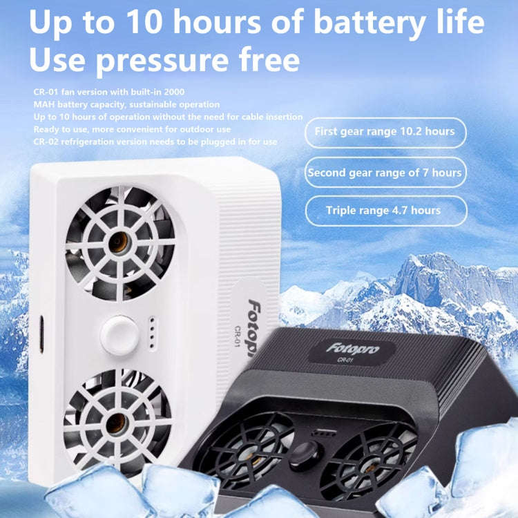 Fotopro CR-01 Camera Cooling Fan Cooler Heat Sink (White)