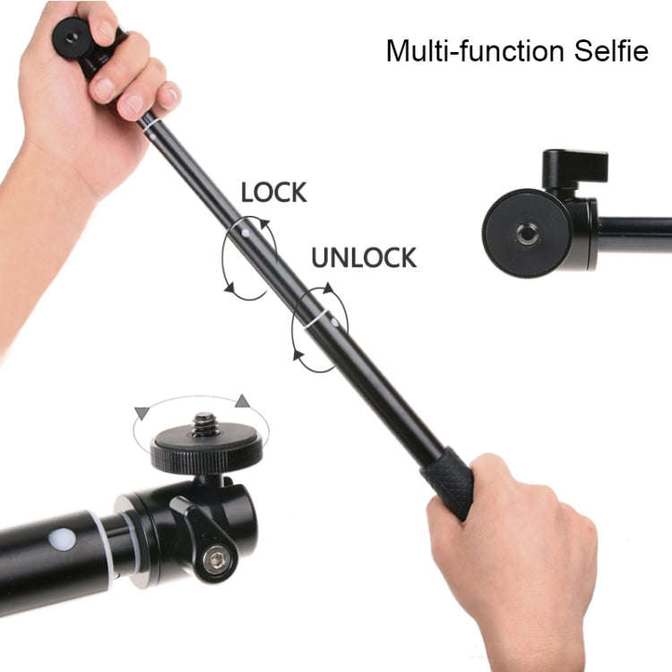 30-93cm Grip Foldable Tripod Holder Multi-functional Selfie Stick Monopod for GoPro, Insta360, DJ...