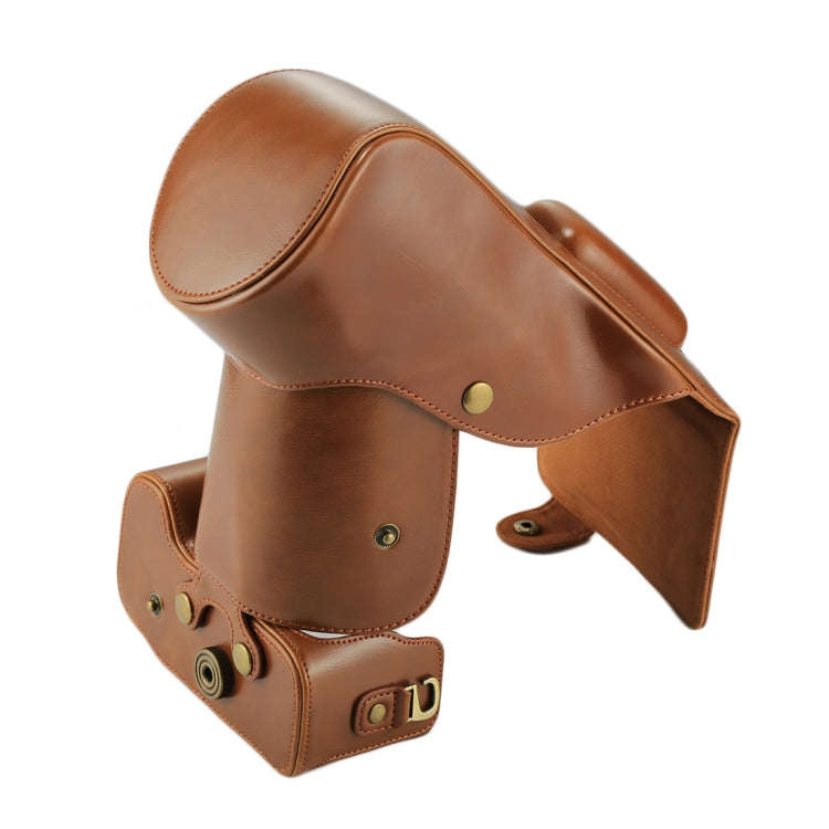 Full Body Camera PU Leather Case Bag for Nikon D7200 / D7100 / D7000 (18-200 / 18-140mm Lens) (Br...