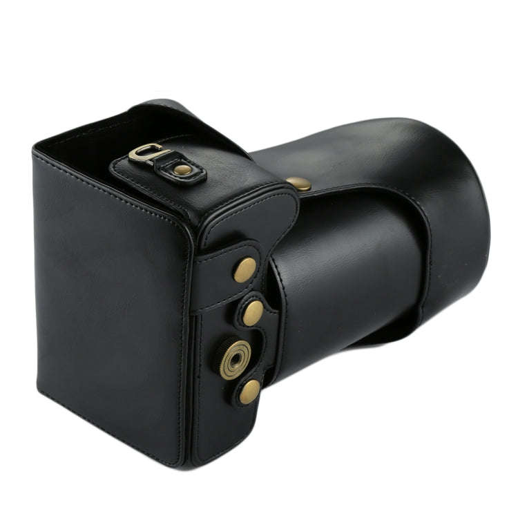 Full Body Camera PU Leather Case Bag for Canon EOS 760D / 750D (18-135mm Lens) (Black)