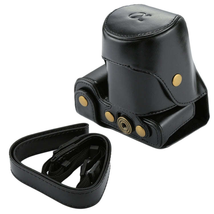 Full Body Camera PU Leather Case Bag with Strap for Sony NEX 7 / F3 (18-55mm Lens)(Black)
