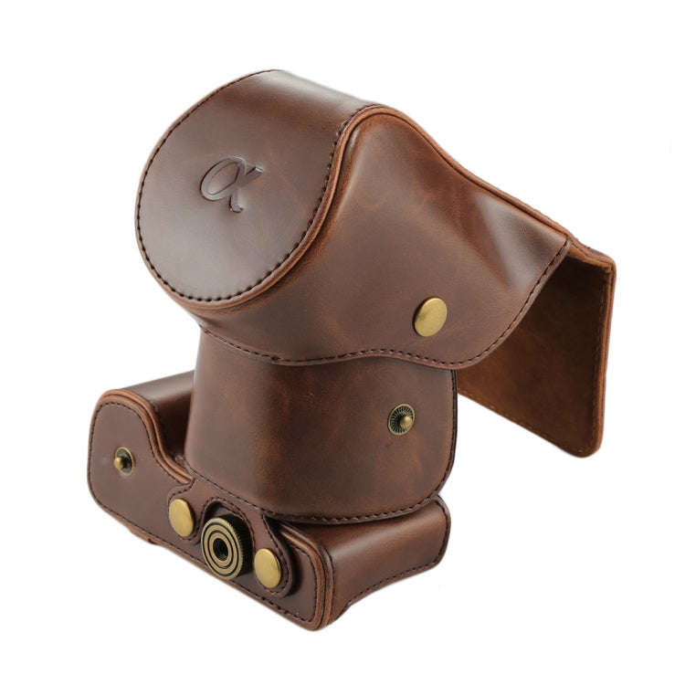 Full Body Camera PU Leather Case Bag with Strap for Sony NEX 7 / F3 (18-55mm Lens)(Coffee)