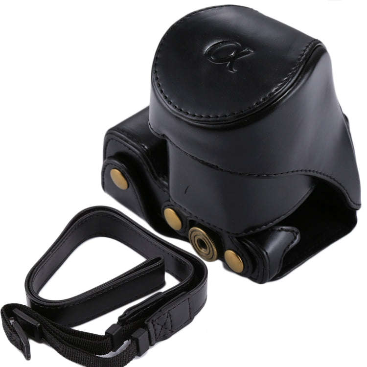 Full Body Camera PU Leather Case Bag with Strap for Sony NEX 5N / 5R / 5T (16-50mm / 18-55mm Lens...