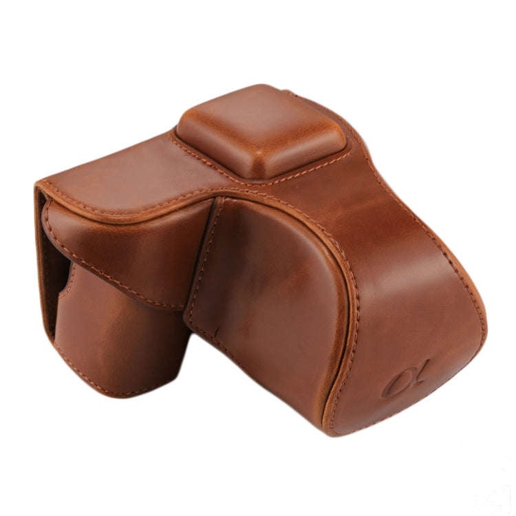 Full Body Camera PU Leather Case Bag with Strap for Sony NEX 5N / 5R / 5T (16-50mm / 18-55mm Lens...